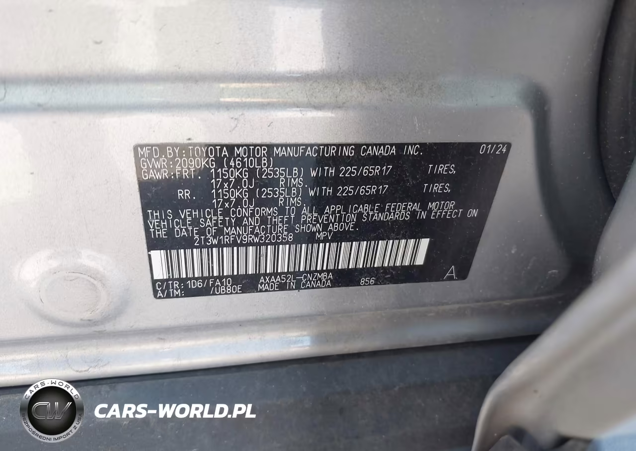 2024 Toyota Rav4 Xle VIN:2T3W1RFV9RW320358 - 9