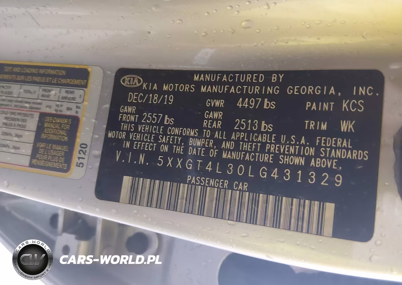 2020 Kia Optima Lx VIN:5XXGT4L30LG431329 - 9