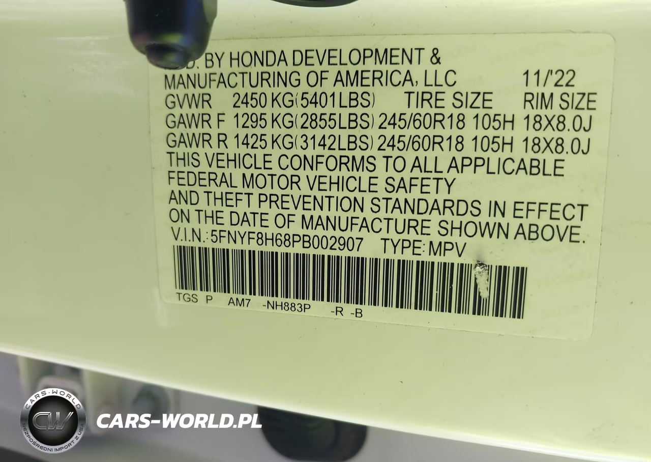 2023 Honda Passport Awd Trailsport VIN:5FNYF8H68PB002907 - 9