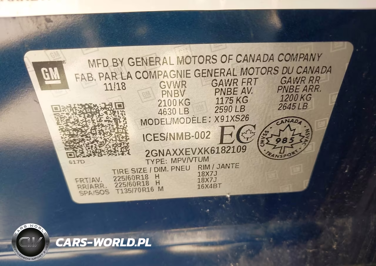 2019 Chevrolet Equinox Premier VIN:2GNAXXEVXK6182109 - 9