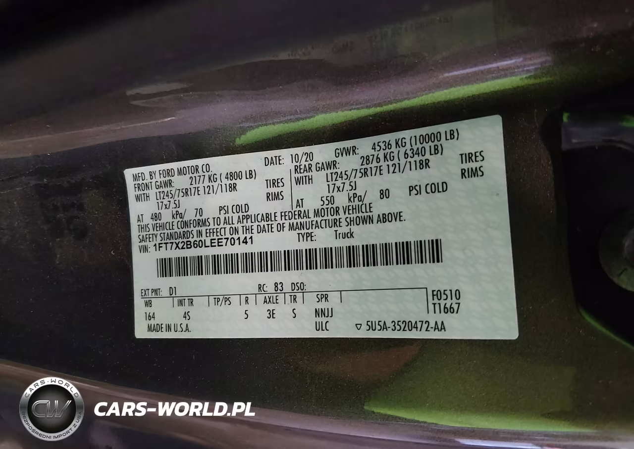 2020 Ford F-250 VIN:1FT7X2B60LEE70141 - 9