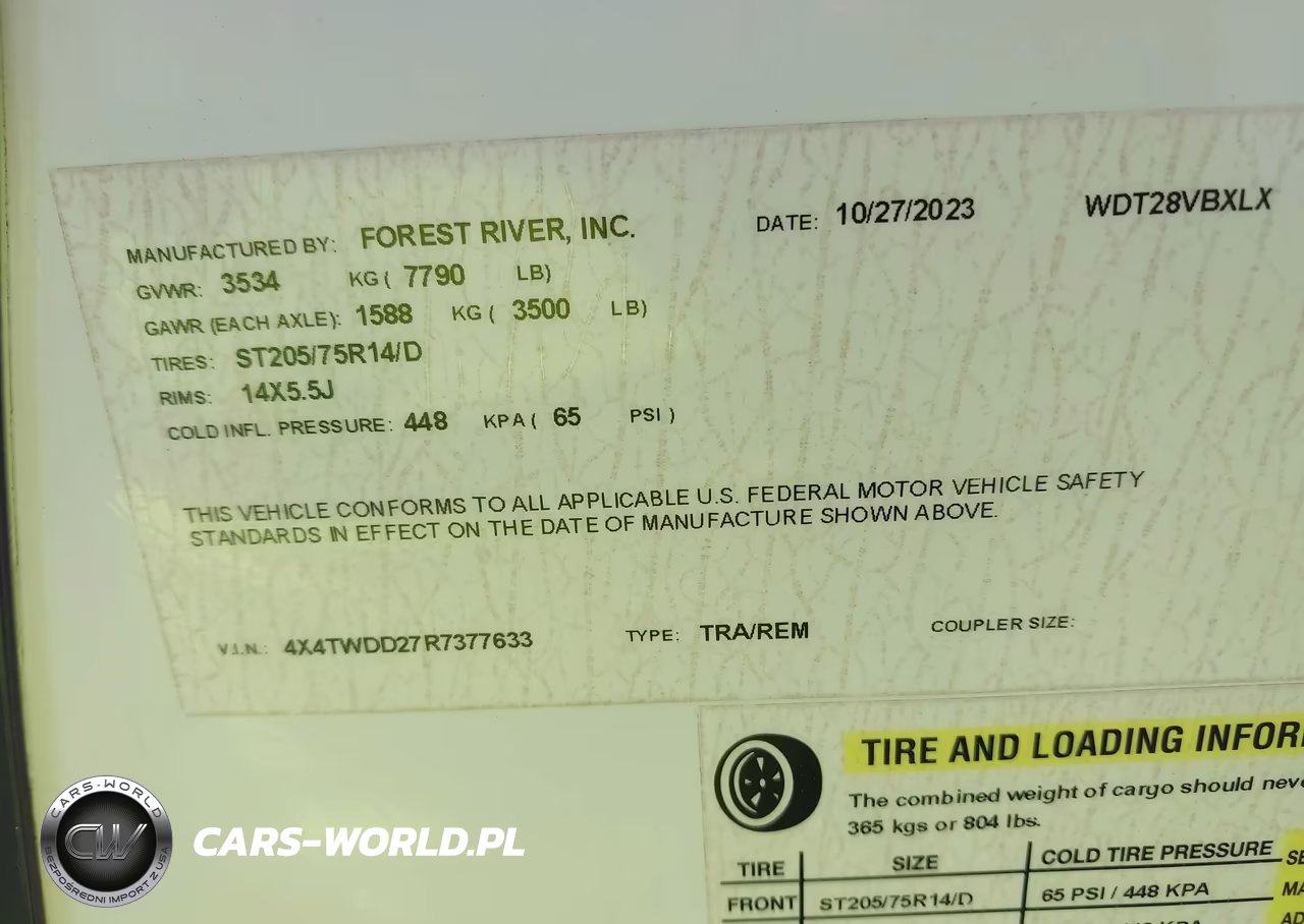 2024 Forest River Other VIN:4X4TWDD27R7377633 - 9