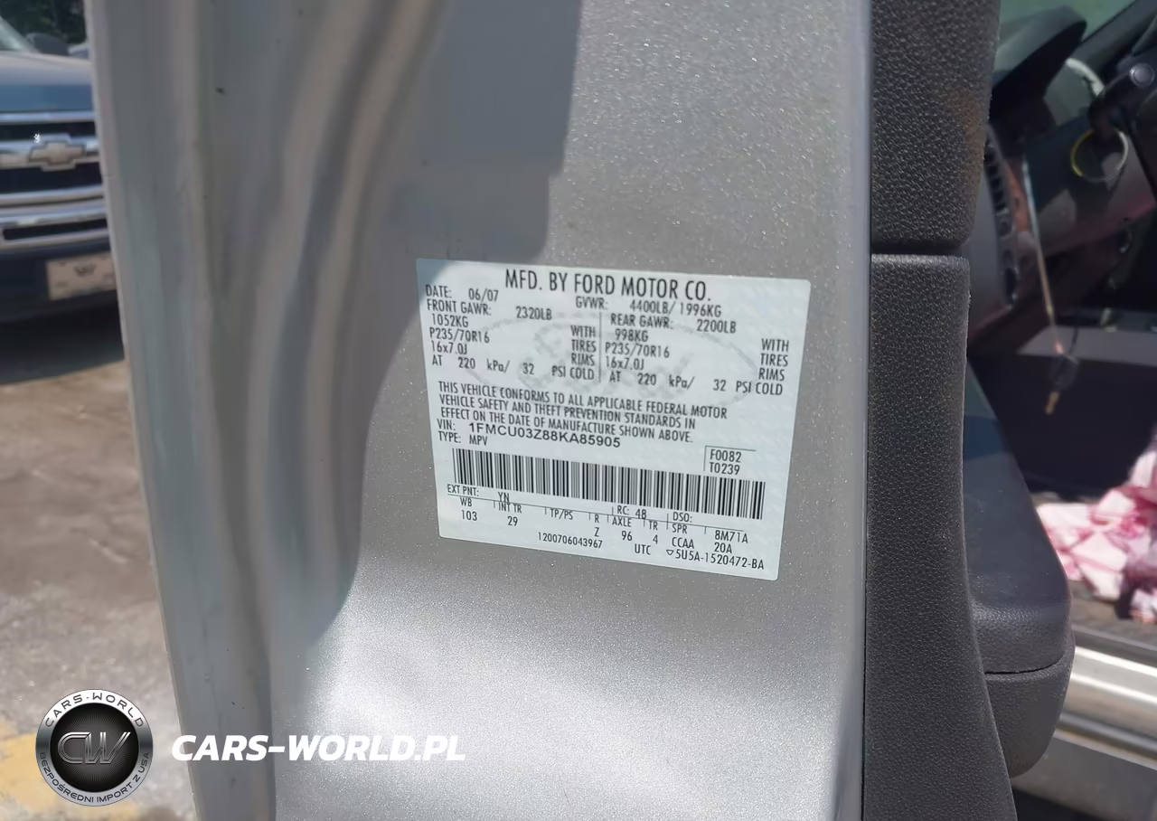 2008 Ford Escape Xlt VIN:1FMCU03Z88KA85905 - 9