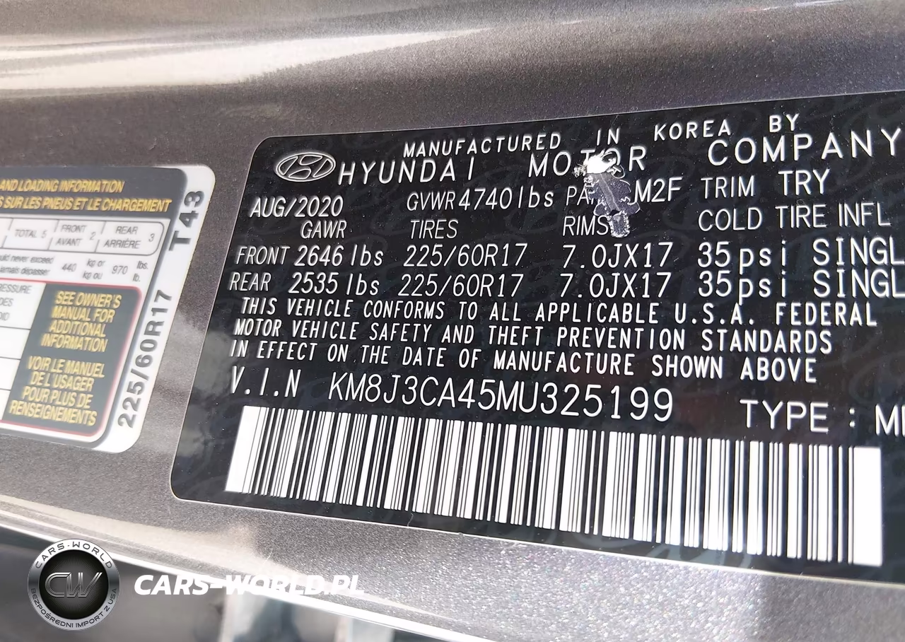 2021 Hyundai Tucson Value VIN:KM8J3CA45MU325199 - 9