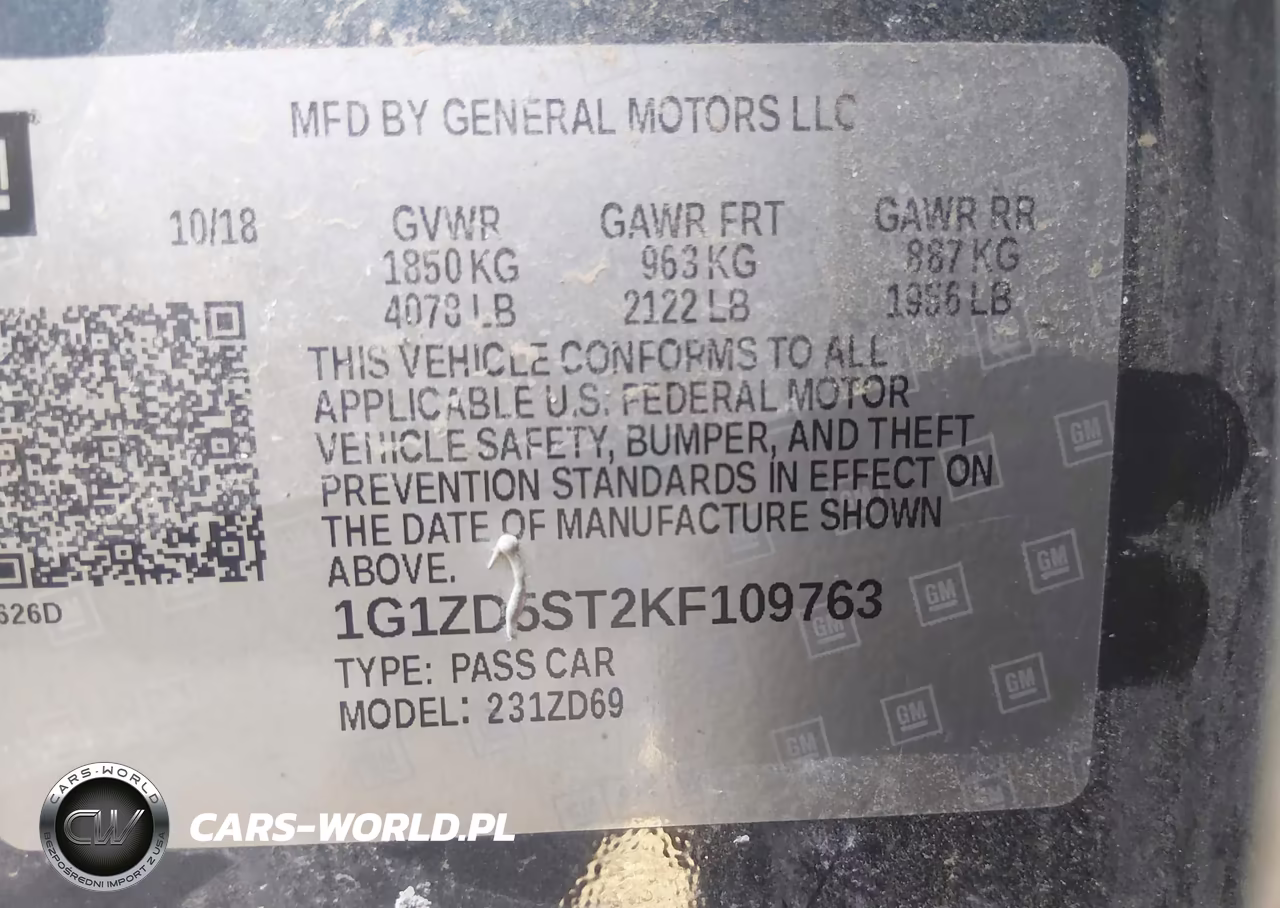 2019 Chevrolet Malibu Lt VIN:1G1ZD5ST2KF109763 - 9