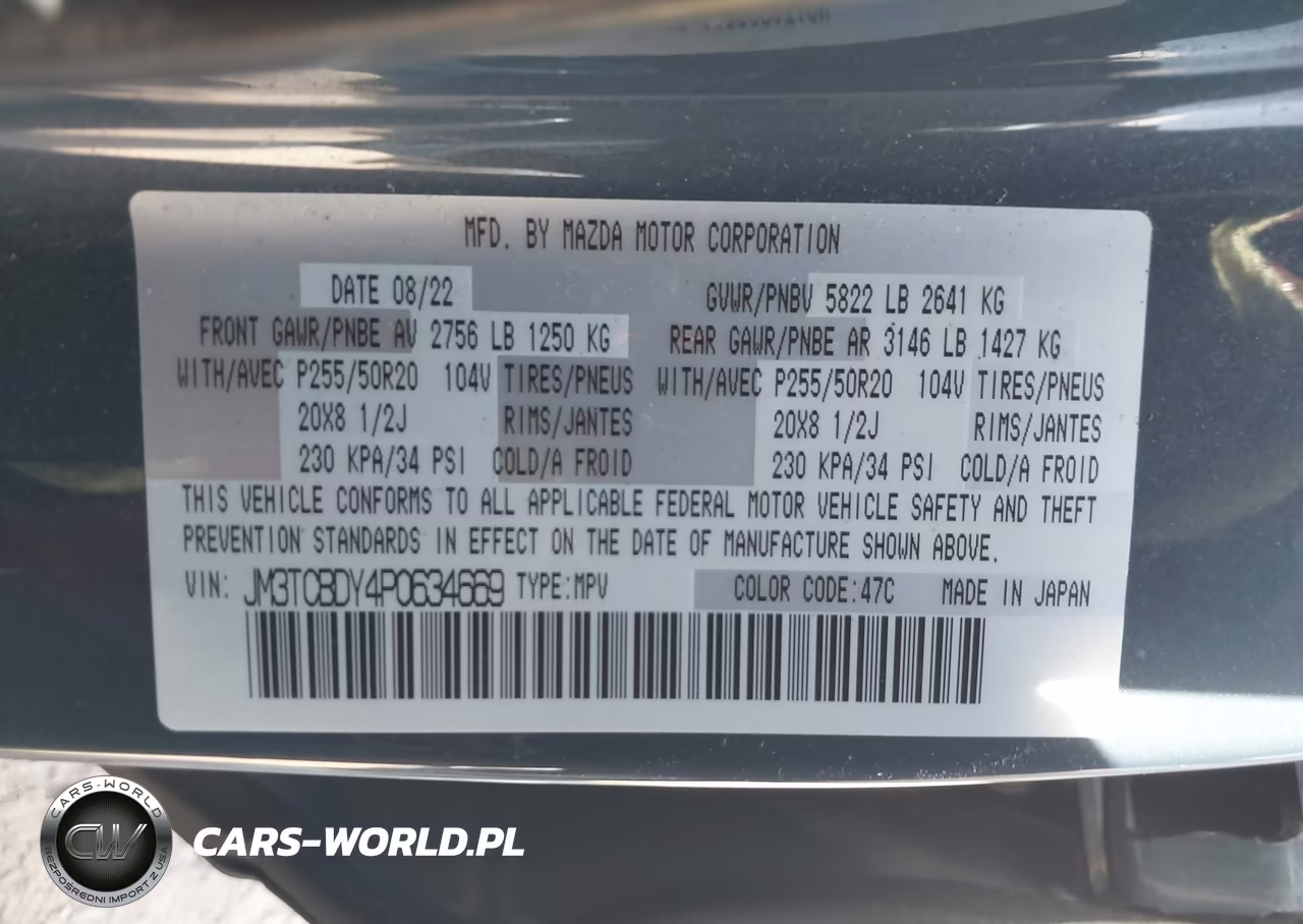 2023 Mazda Cx-9 Carbon Edition VIN:JM3TCBDY4P0634669 - 9