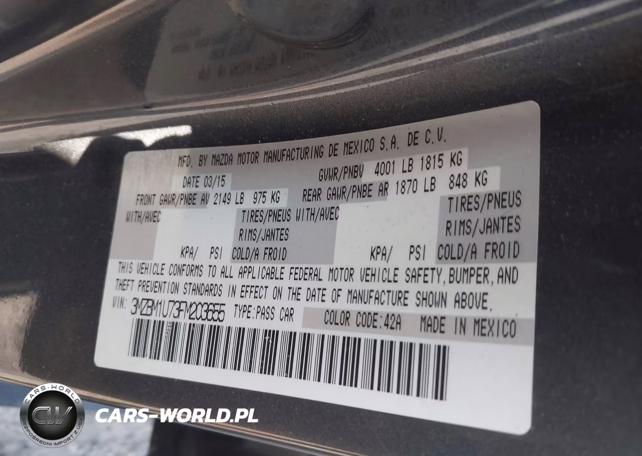 2015 Mazda Mazda3 VIN:3MZBM1U73FM203655 - 9