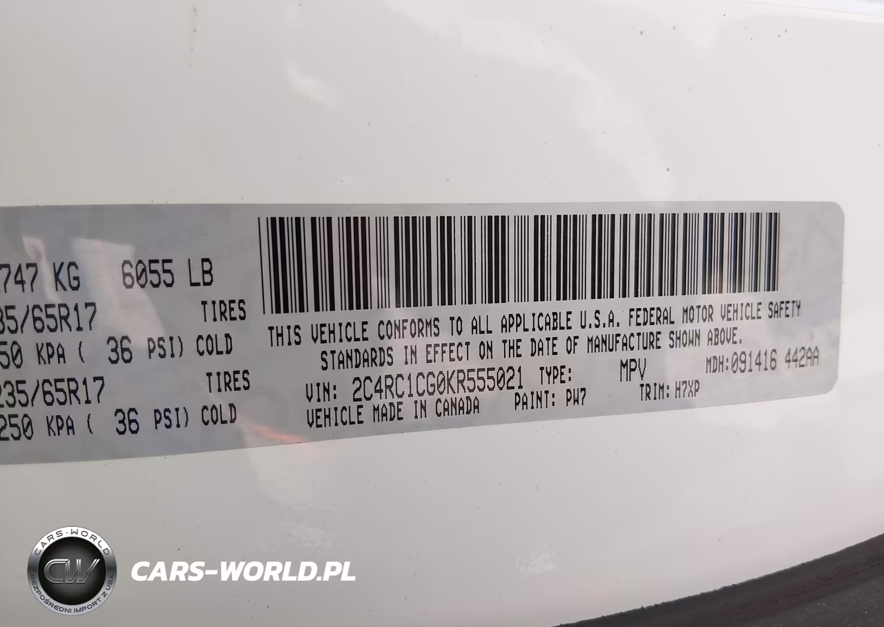 2019 Chrysler Pacifica Lx VIN:2C4RC1CG0KR555021 - 9