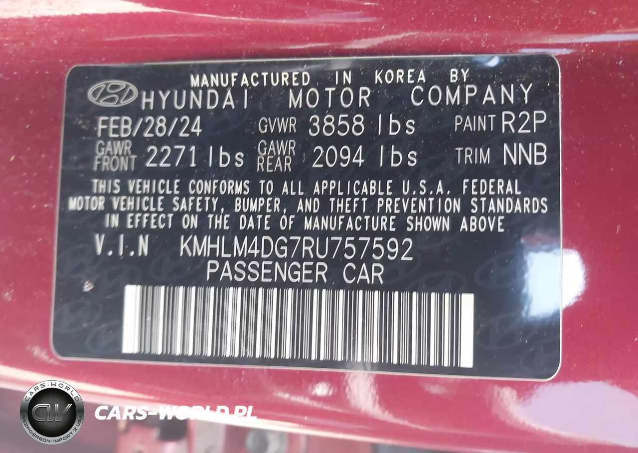 2024 Hyundai Elantra Sel VIN:KMHLM4DG7RU757592 - 9