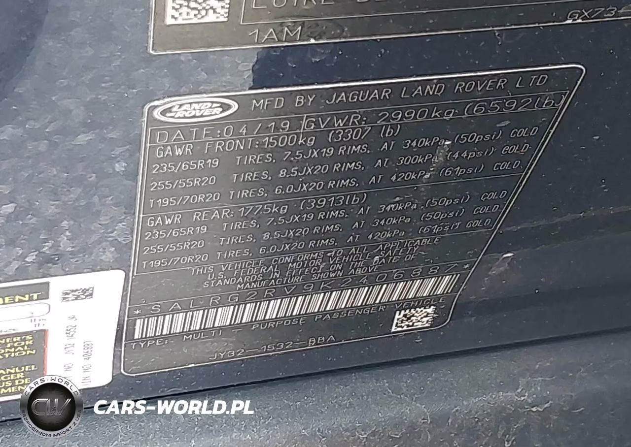 2019 Land Rover Discovery Se VIN:SALRG2RV9K2406887 - 9