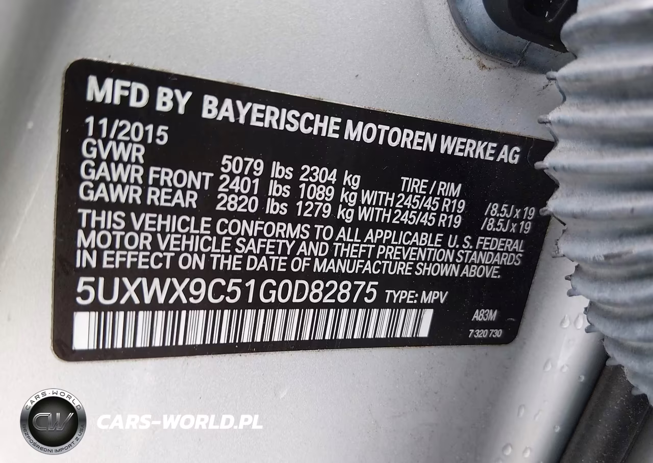 2016 BMW X3 xDrive28I VIN:5UXWX9C51G0D82875 - 9