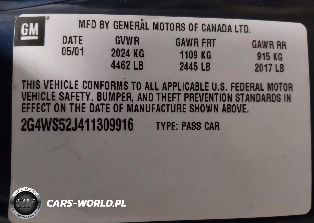 2001 Buick Century Custom VIN:2G4WS52J411309916 - 9
