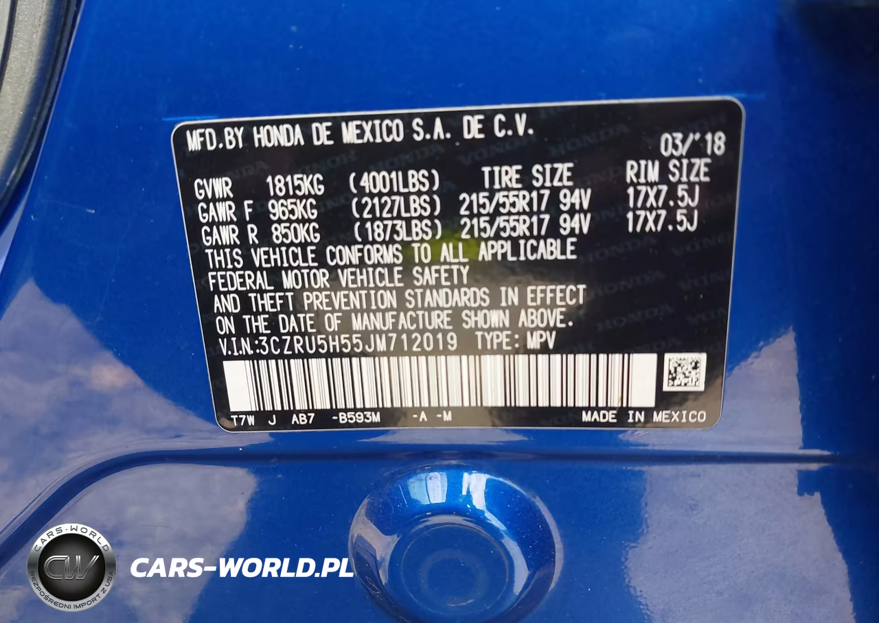 2018 Honda Hr-V Ex VIN:3CZRU5H55JM712019 - 9