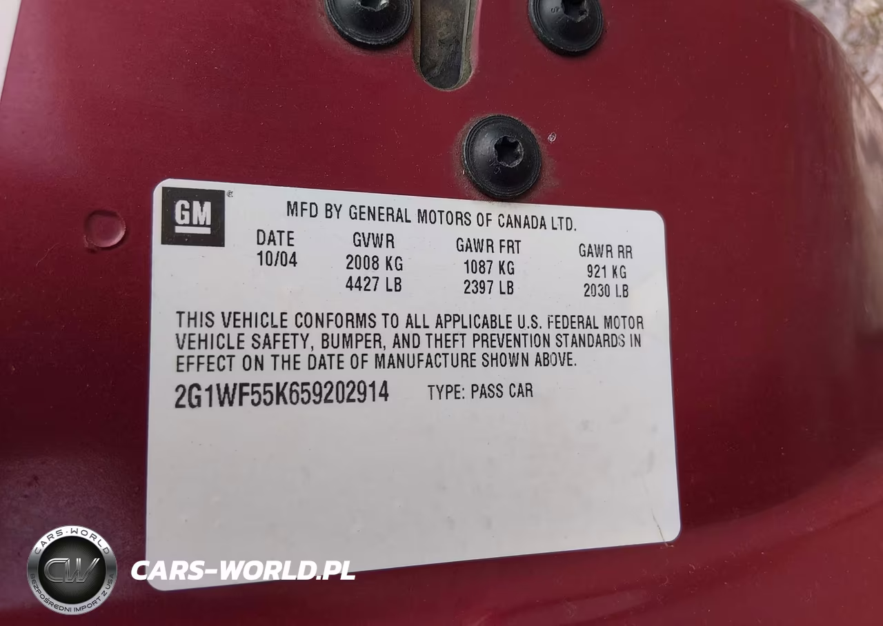 2005 Chevrolet Impala Police VIN:2G1WF55K659202914 - 9