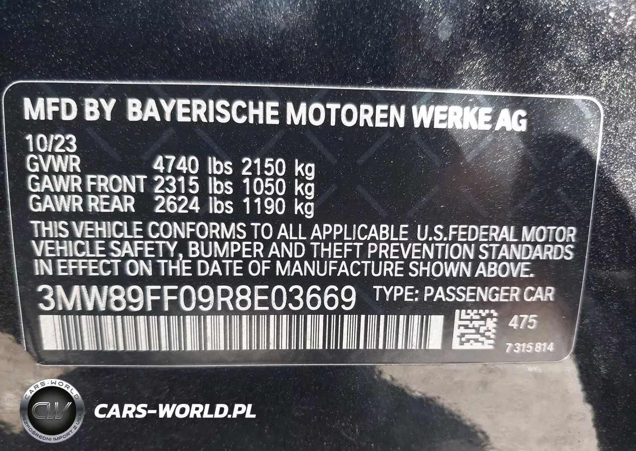 2024 BMW 330I xDrive VIN:3MW89FF09R8E03669 - 9