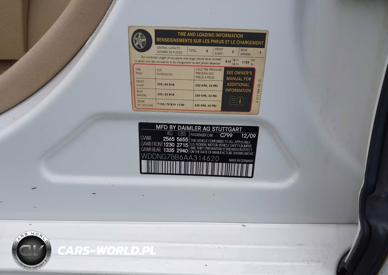 2010 Mercedes-Benz S 550 VIN:WDDNG7BB6AA314620 - 9