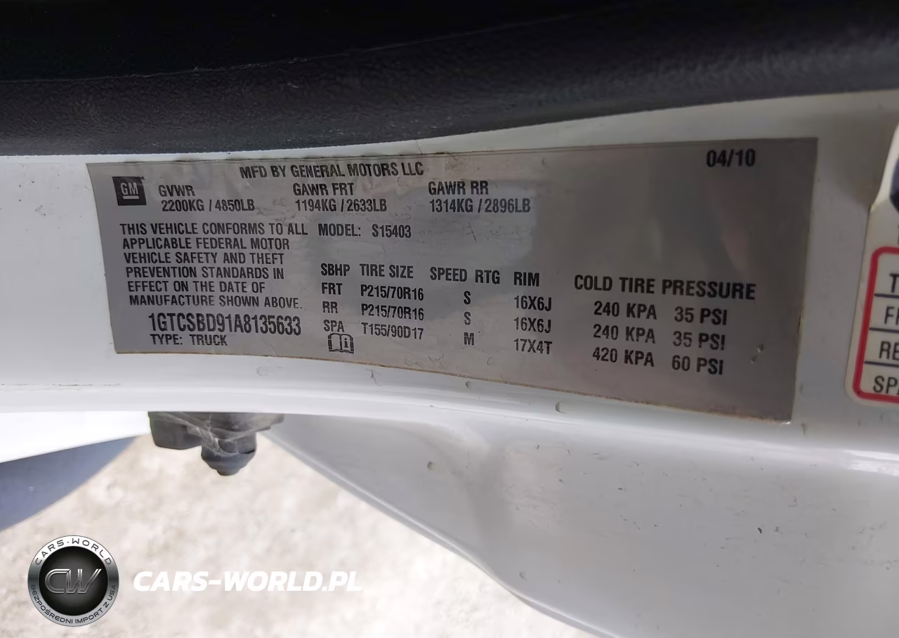 2010 GMC Canyon Work Truck VIN:1GTCSBD91A8135633 - 9