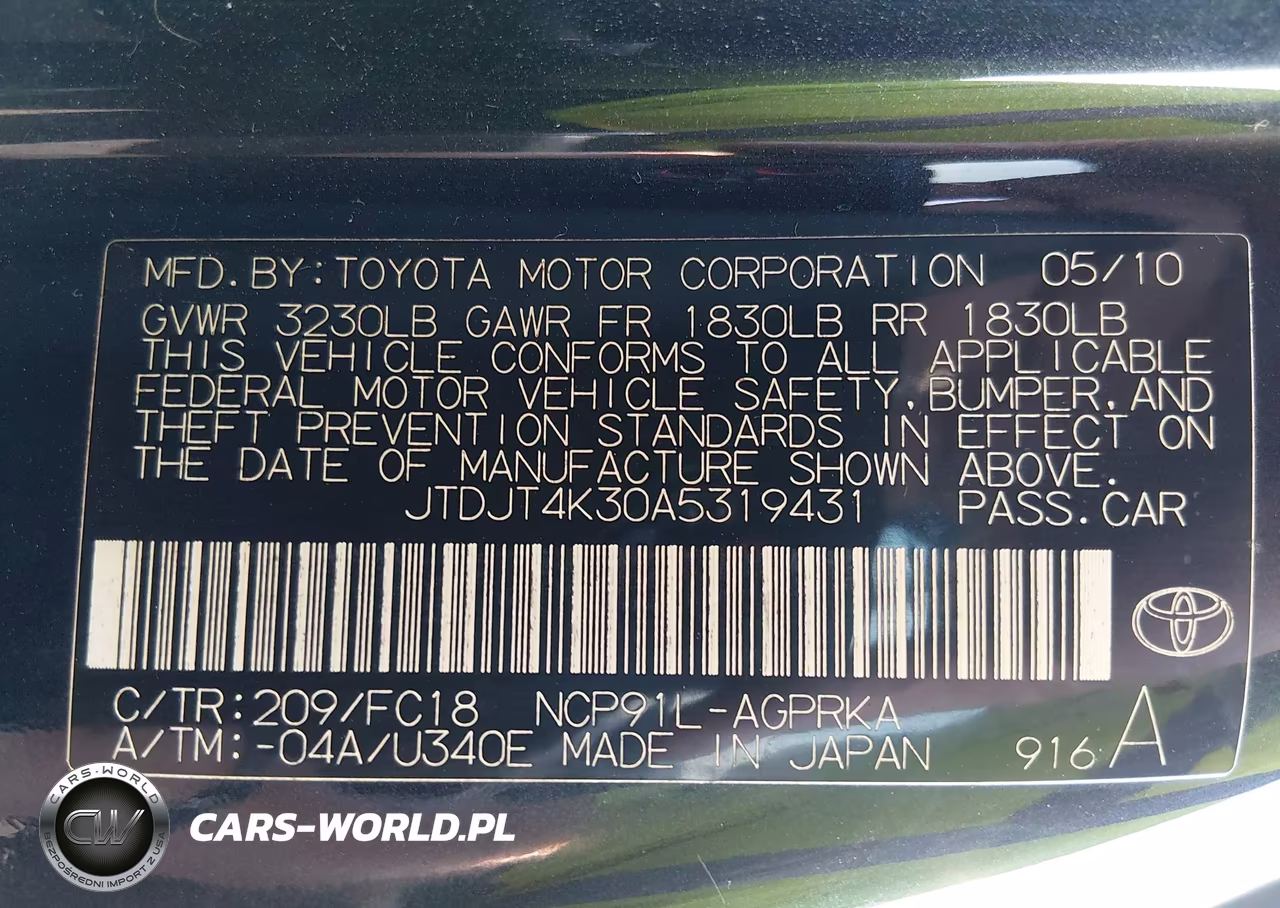 2010 Toyota Yaris VIN:JTDJT4K30A5319431 - 9