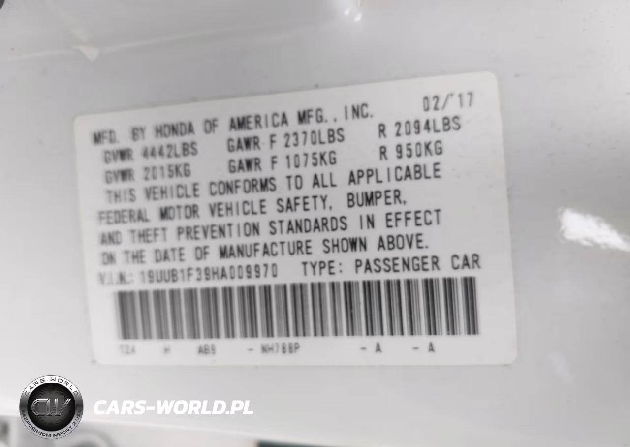 2017 Acura Tlx VIN:19UUB1F39HA009970 - 9