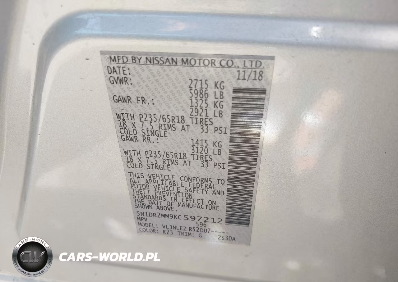 2019 Nissan Pathfinder Sv VIN:5N1DR2MM9KC597212 - 9