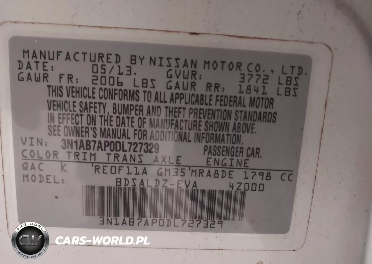 2013 Nissan Sentra Sv VIN:3N1AB7AP0DL727329 - 9