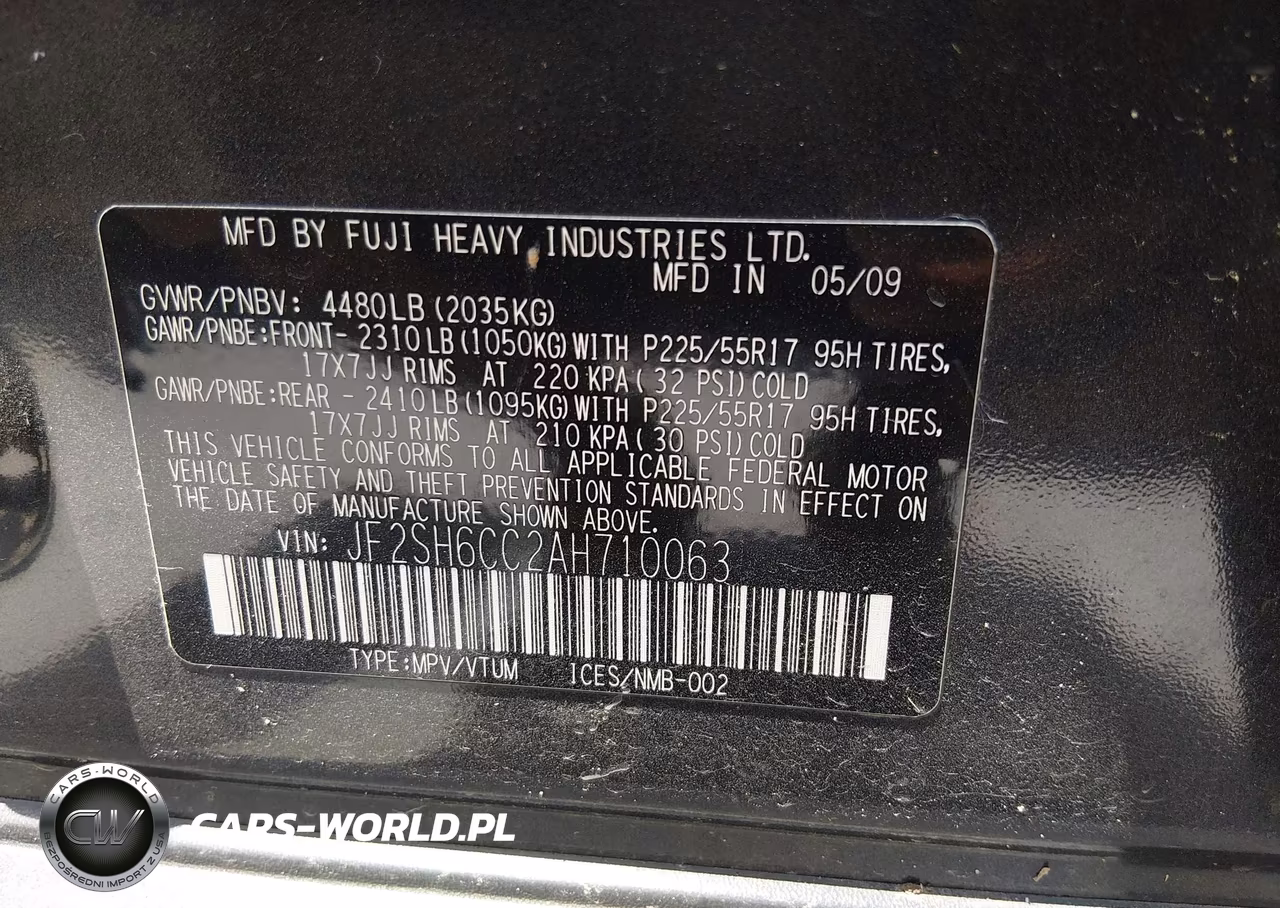 2010 Subaru Forester 2.5X Premium VIN:JF2SH6CC2AH710063 - 9
