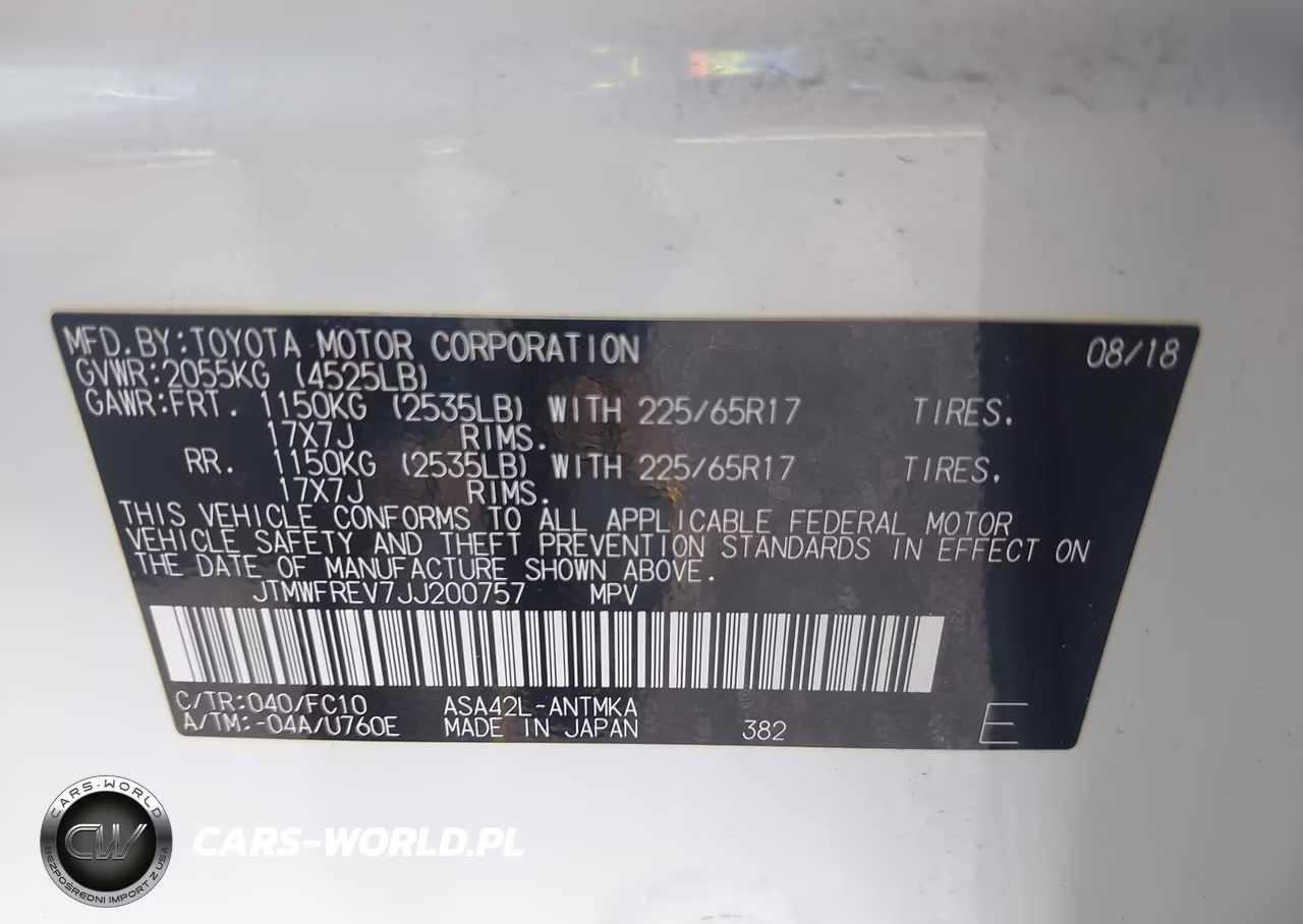 2018 Toyota Rav4 Xle VIN:JTMWFREV7JJ200757 - 9