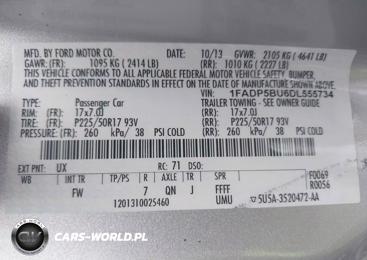 2013 Ford C-Max Hybrid Sel VIN:1FADP5BU6DL555734 - 9