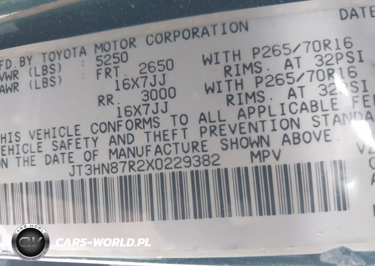 1999 Toyota 4Runner Limited V6 VIN:JT3HN87R2X0229382 - 9