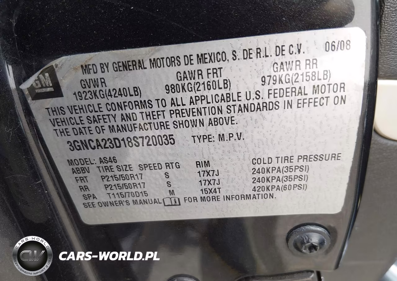 2008 Chevrolet Hhr Lt VIN:3GNCA23D18S720035 - 9