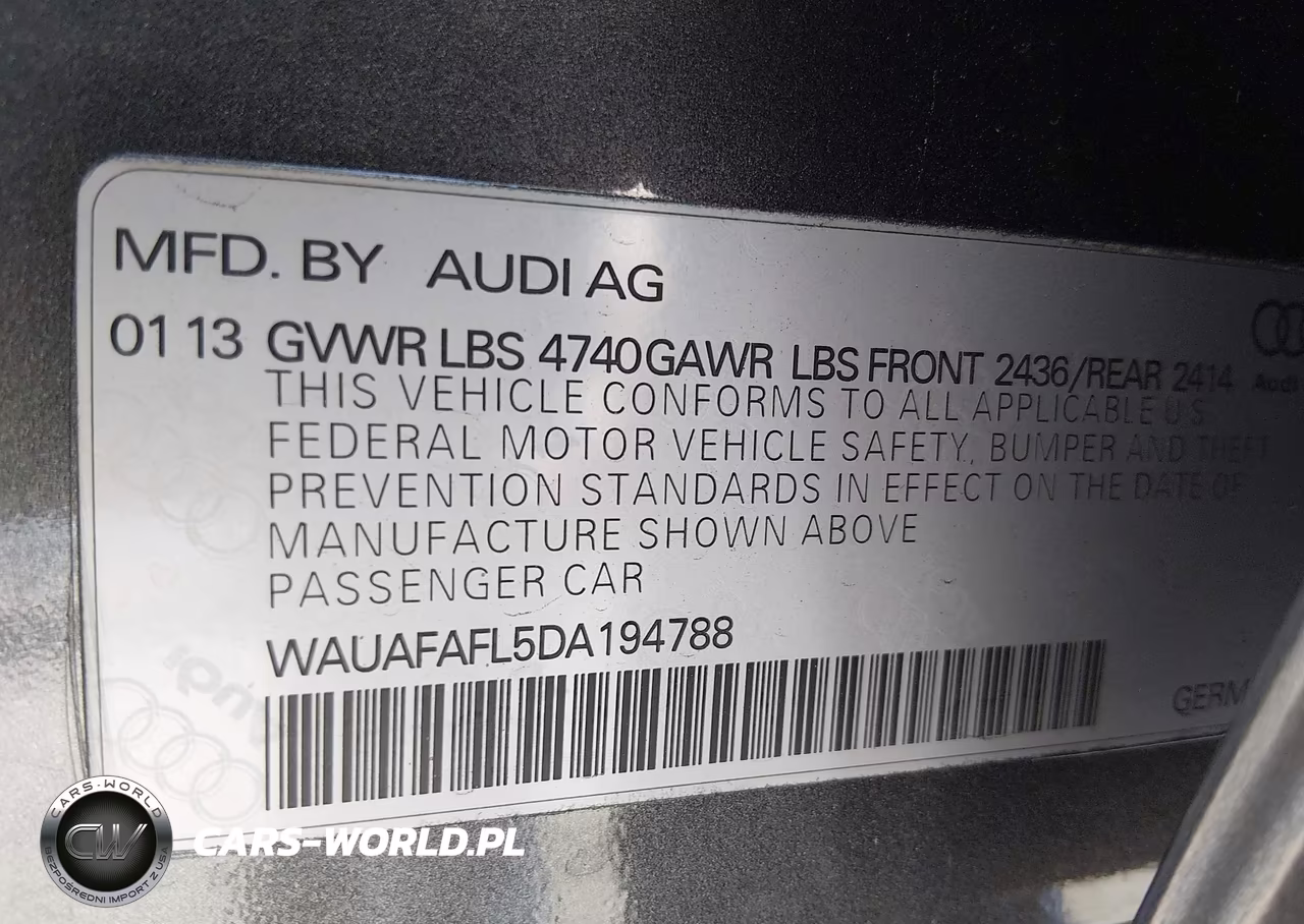2013 Audi A4 2.0T Premium VIN:WAUAFAFL5DA194788 - 9