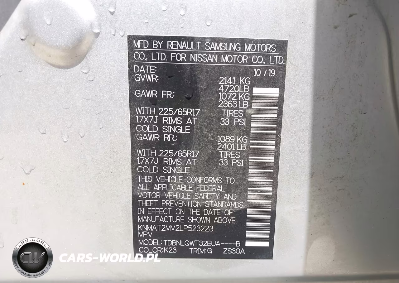 2020 Nissan Rogue Sv Intelligent Awd VIN:KNMAT2MV2LP523223 - 9