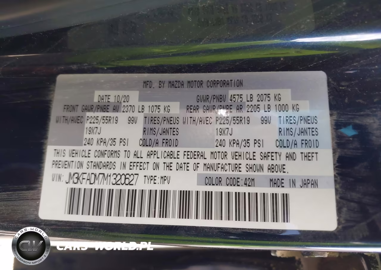 2021 Mazda Cx-5 Grand Touring VIN:JM3KFADM7M1320627 - 9