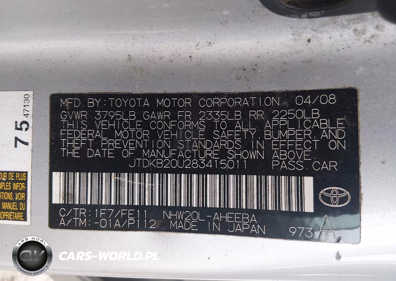 2008 Toyota Prius VIN:JTDKB20U283415011 - 9