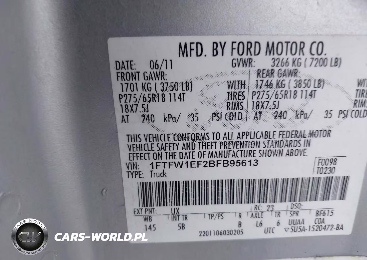 2011 Ford F-150 Fx4-King Ranch-Lariat-Platinum-Xl-Xlt VIN:1FTFW1EF2BFB95613 - 9