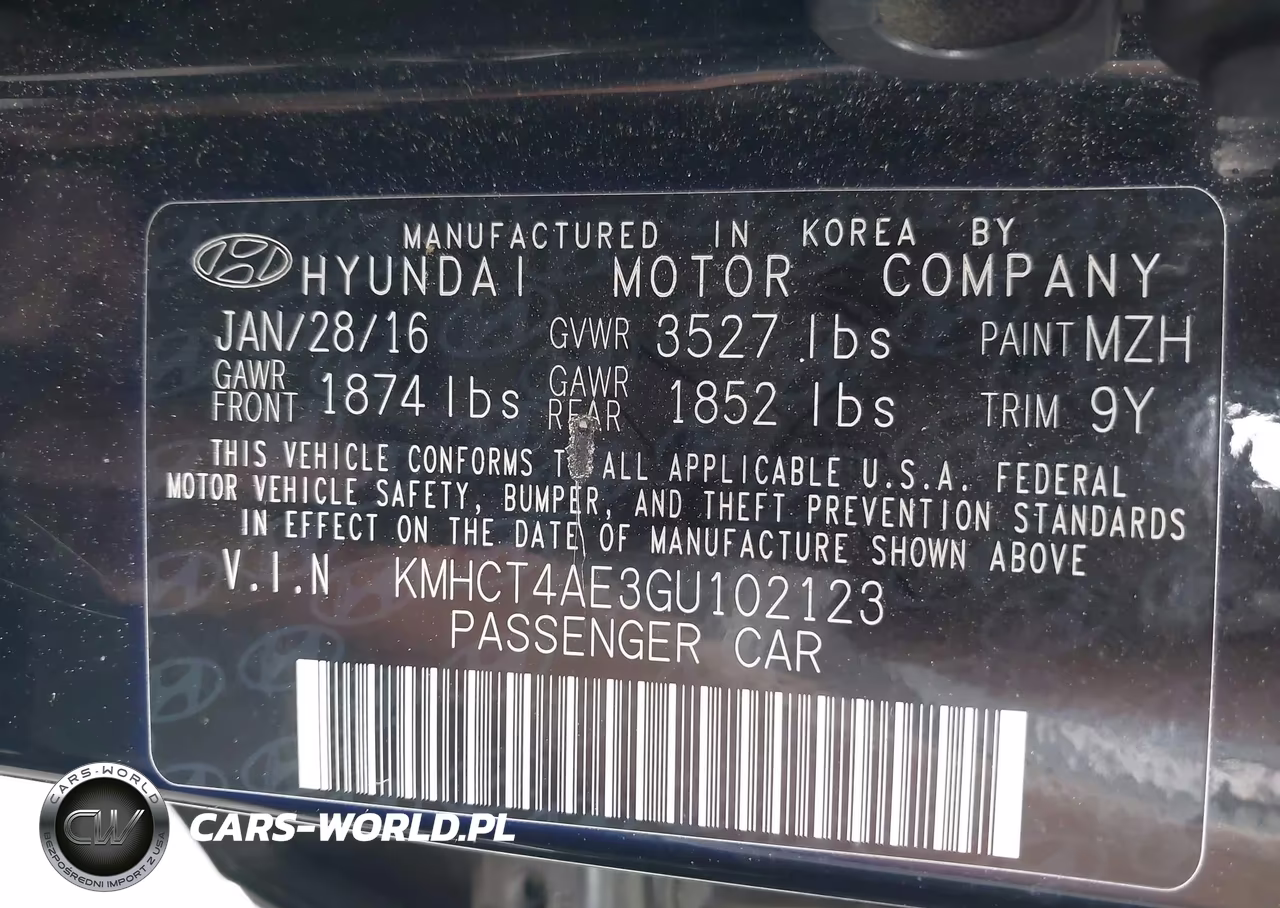 2016 Hyundai Accent Se VIN:KMHCT4AE3GU102123 - 9