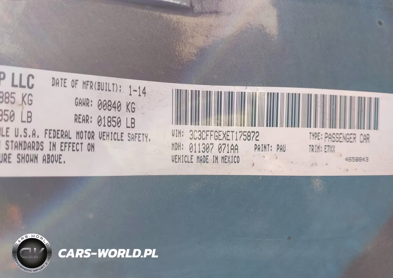2014 Fiat 500E Battery Electric VIN:3C3CFFGEXET175872 - 9