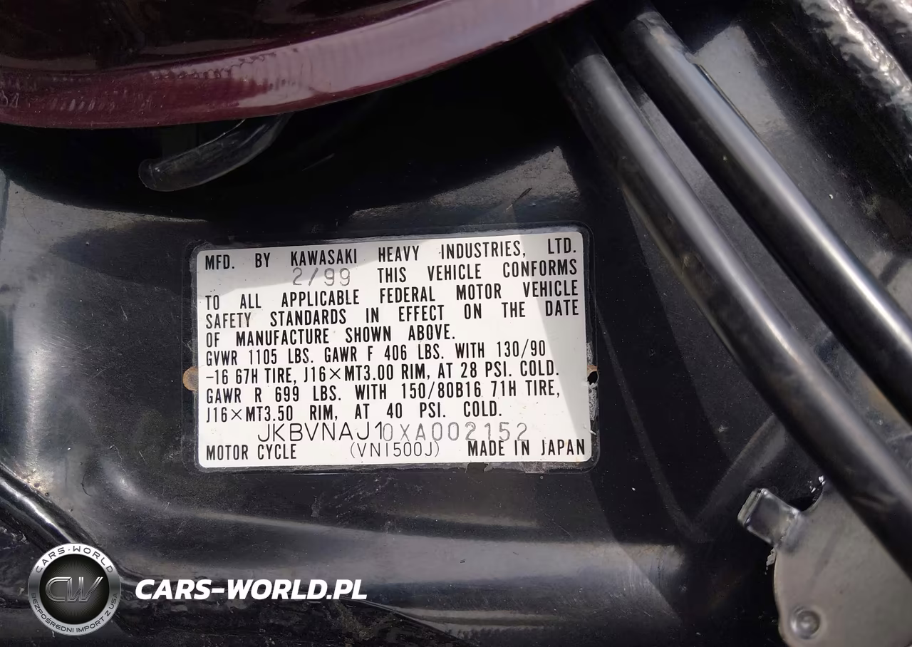 1999 Kawasaki Vn1500 J VIN:JKBVNAJ10XA002152 - 10