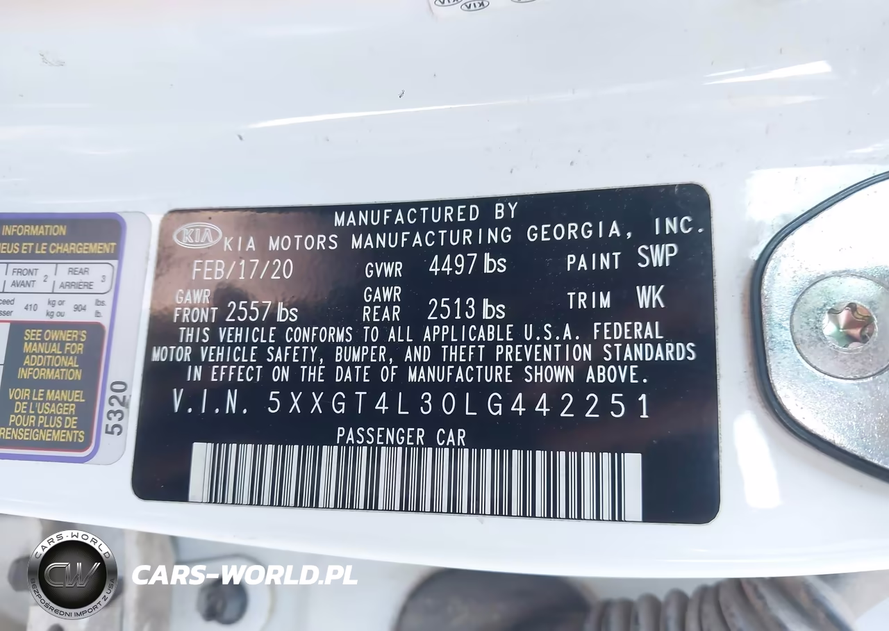 2020 Kia Optima Se VIN:5XXGT4L30LG442251 - 9