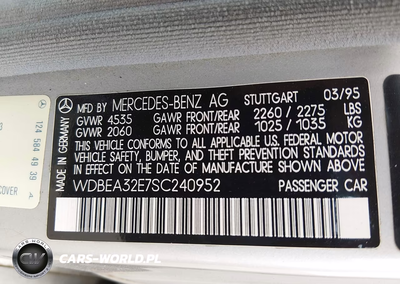 1995 Mercedes-Benz E 320 Base-320 Special VIN:WDBEA32E7SC240952 - 9