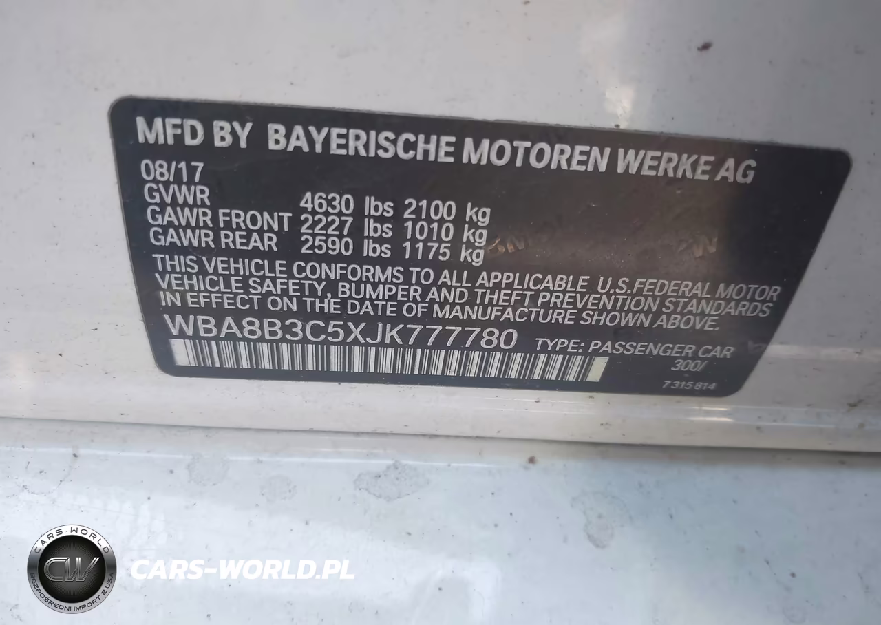 2018 BMW 340I VIN:WBA8B3C5XJK777780 - 9