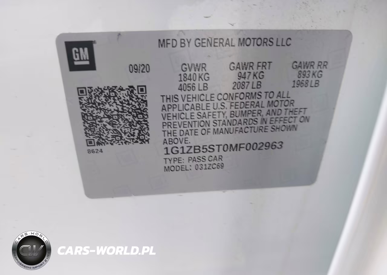 2021 Chevrolet Malibu Fwd Ls VIN:1G1ZB5ST0MF002963 - 9