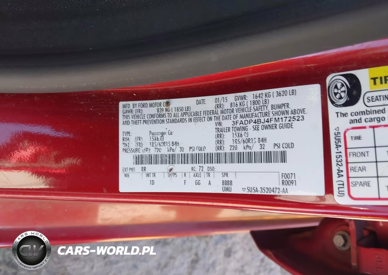 2015 Ford Fiesta Se VIN:3FADP4BJ4FM172523 - 9