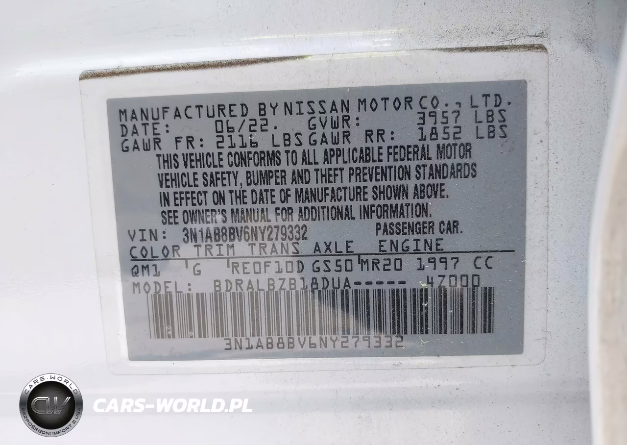 2022 Nissan Sentra S Xtronic Cvt VIN:3N1AB8BV6NY279332 - 9