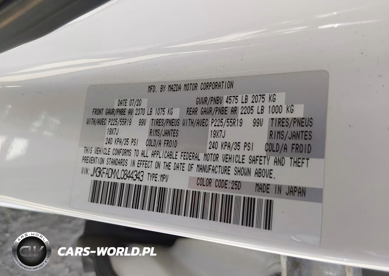 2020 Mazda Cx-5 Grand Touring VIN:JM3KFADMXL0844343 - 9