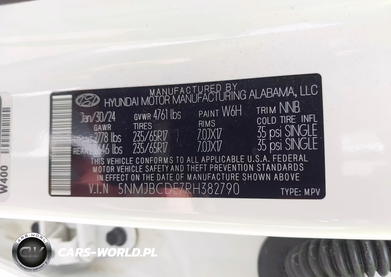 2024 Hyundai Tucson Sel VIN:5NMJBCDE7RH382790 - 9