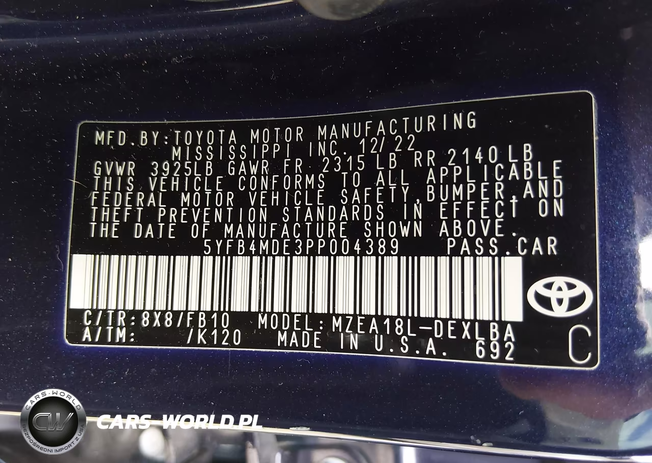 2023 Toyota Corolla Le VIN:5YFB4MDE3PP004389 - 9