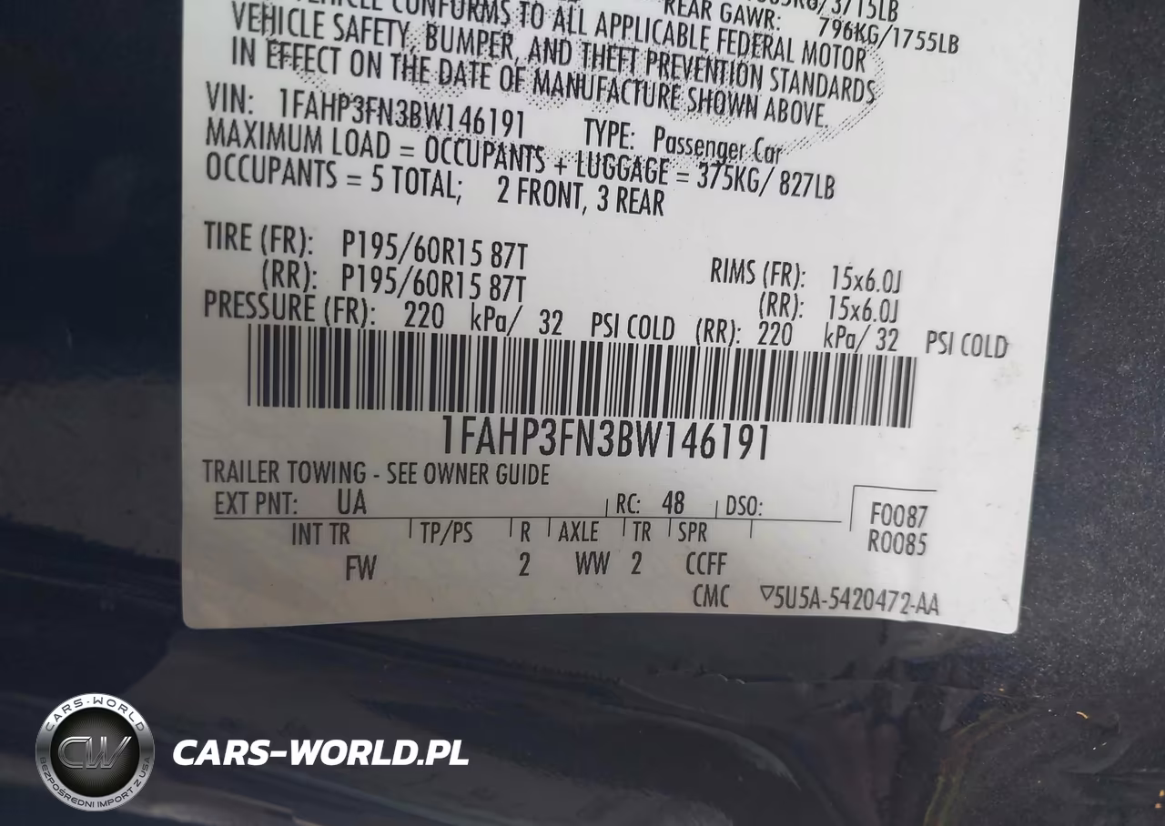 2011 Ford Focus Se VIN:1FAHP3FN3BW146191 - 9