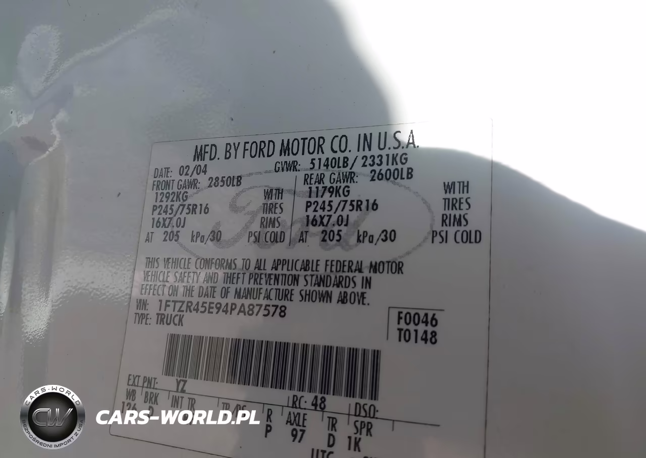 2004 Ford Ranger Edge-Tremor-Xlt VIN:1FTZR45E94PA87578 - 9
