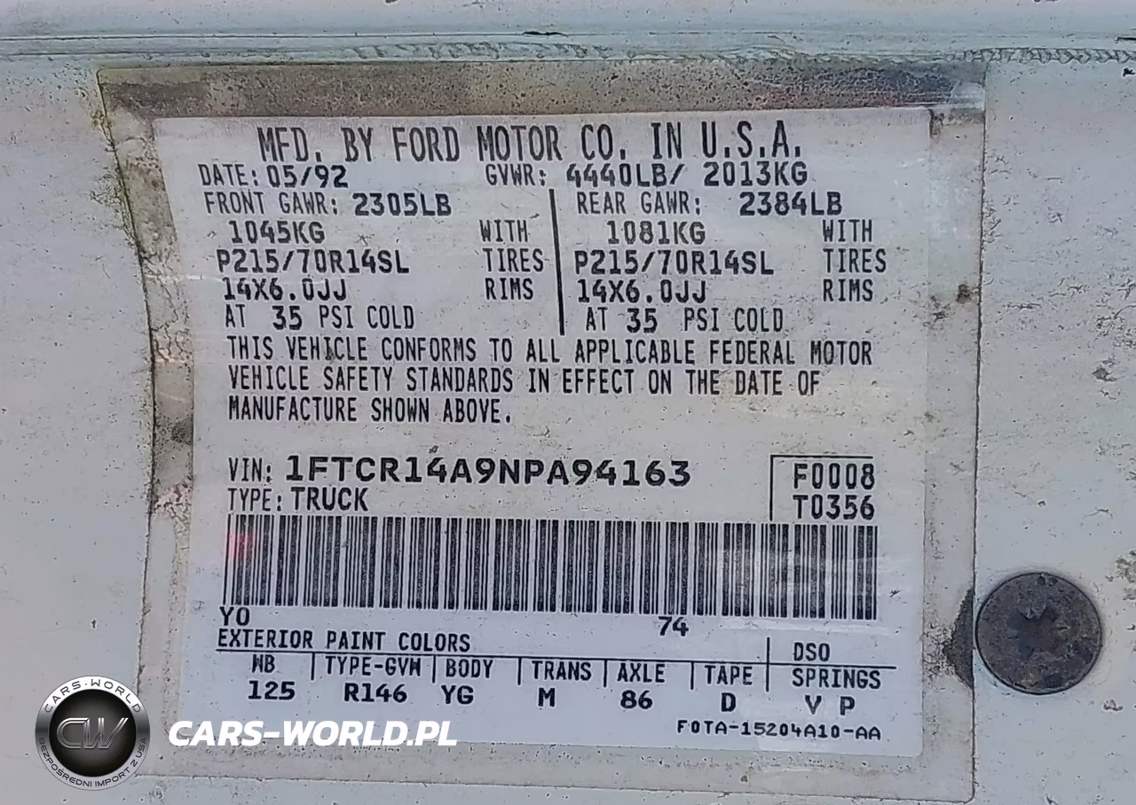 1992 Ford Ranger Super Cab VIN:1FTCR14A9NPA94163 - 9